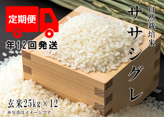 品種味の特徴自然栽培米 幻の米 ササシグレ 令和５年産 山形県産 庄内米 玄米25kg